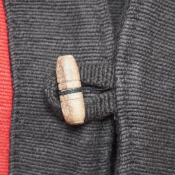 Ganesh Himal Handmade Nepal Cotton Vest XL Black-Red Fish “Om” Print Boho - Picture 4 of 9